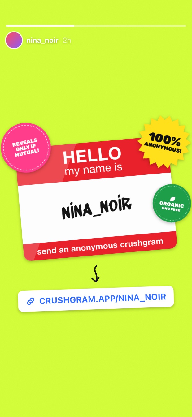 Story with a Crushgram card